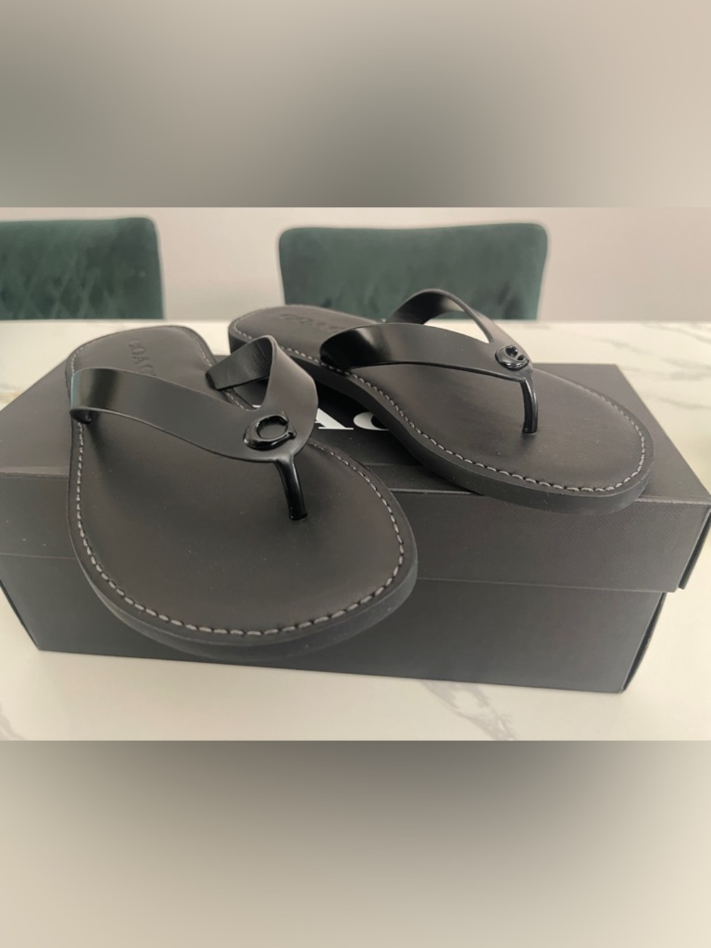 Coach Brianna Leather Sandals Size 5b